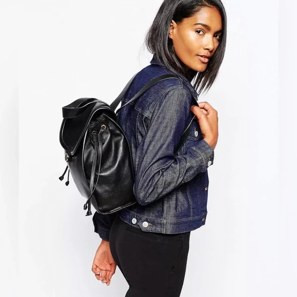 Whistles Leather Astor Backpack - Picture 3 of 11